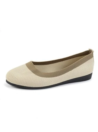 Casual Color-block Comfy Insole Flat Shallow Shoes 6 Casual Color-block Comfy Insole Flat Shallow Shoes - Image 6