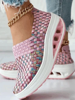 All Season Casual Plain Weaving Material Casual Shoes