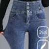 Casual Pocket Stitching Denim Regular Fit Jeans