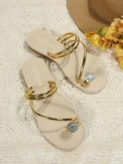 Rhinestone Thin Strip Woven Two-Wear Sandals -Zolucky Sales Store 9b25c88eb99449188e8064a6553cb3fc 1686567573665