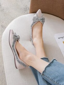 Sparkling Rhinestone Bowknot Fashion Flat Shallow Shoes 28 Sparkling Rhinestone Bowknot Fashion Flat Shallow Shoes -Zolucky Sales Store 9c232bbe88c9fd72987e62499f9b26e4