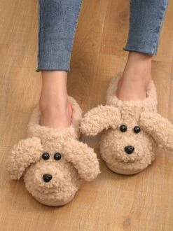 Casual Cartoon Dog Fluffy Toe-covered Slippers -Zolucky Sales Store 9c9cdb9cf9f420253236d790a9855f2d