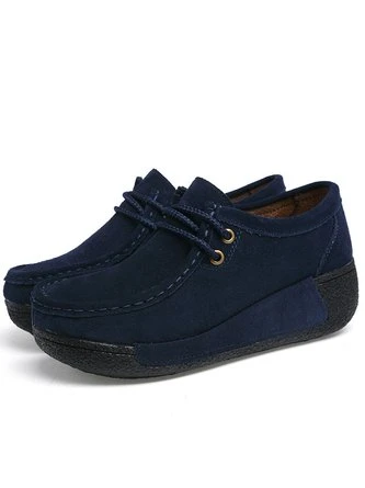 Wedge Heel Faux Suede All Season Casual Shoes 5 Wedge Heel Faux Suede All Season Casual Shoes - Image 5