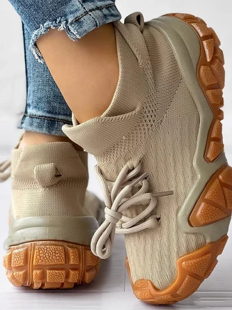 Color Block All Season Mesh Fabric Casual Flyknit Sneakers 1 Color Block All Season Mesh Fabric Casual Flyknit Sneakers