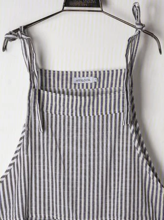 Vintage Black Gray Linen Stripes Pants Romper Jumpsuits 3 Vintage Black Gray Linen Stripes Pants Romper Jumpsuits - Image 3