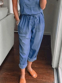 Denim Casual Washing Process Denim Bib Pants -Zolucky Sales Store 9f8f741040ebed42c67f8979c37ed799