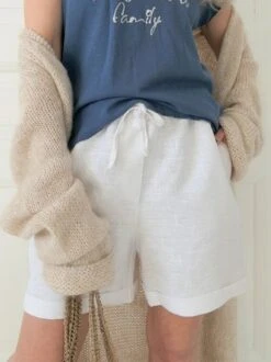 Plain Casual Linen Pants 9 Plain Casual Linen Pants -Zolucky Sales Store CASUAL SHORTS WHITE2 1 jpg 1561087826624