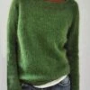 Solid Knitted Sweater Pullovers Jumpers