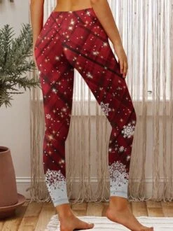 Casual Regular Fit Snowflake Plaid Legging -Zolucky Sales Store O1CN01Etfy5h1aQtoFi1WLs 4134413325 0 cib 1698133578687