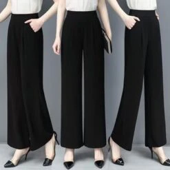 Plain Daily Basic Casual Loose Straight Ankle Pants With Pockets -Zolucky Sales Store O1CN01yTn7bq1R6RVQXpqKd 2215523072062 0 cib 1690956187757