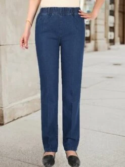 Casual Plain Denim Washing Process Jeans -Zolucky Sales Store a004dbb484c1b9b5fecbd2e1dc6f0bff