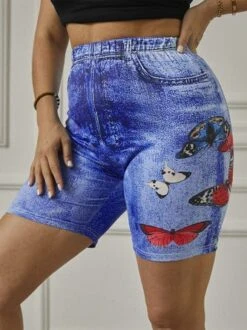 Plus Size Tight Butterfly Casual Leggings -Zolucky Sales Store a02428819278c5d859559e61eb2e9a24