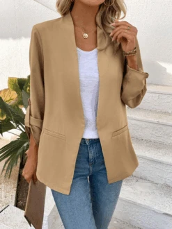 Casual Adjustable Sleeve Plain Blazer 12 Casual Adjustable Sleeve Plain Blazer -Zolucky Sales Store a02602d14c2b16405fb1f20b75c88fca