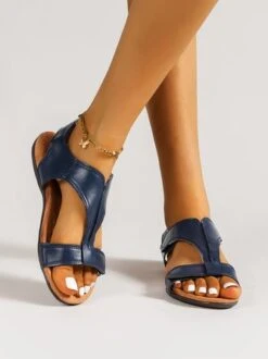 Retro Solid Color Casual Velcro Portable Sandals -Zolucky Sales Store a0ed38932a1abd3800a267cd22eaa11c