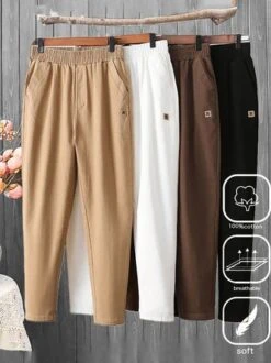 Casual Plain Tight Pants