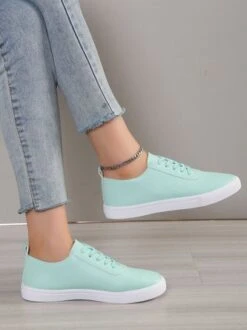 Solid Leather Lace-up Flats Sneakers 20 Solid Leather Lace-up Flats Sneakers -Zolucky Sales Store a1eb2357a4e4466c9b9057953860953d 1687250077360