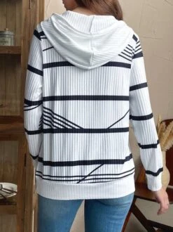 Striped Casual Hoodie Sweatshirt -Zolucky Sales Store a1fdae3e3e3d998c8233a2d804eec20b