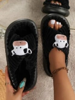 Casual Cartoon Cow Warmth Cross Strap Slippers -Zolucky Sales Store a30941716ce3475fa7ac6044c09031fe 1694401073278