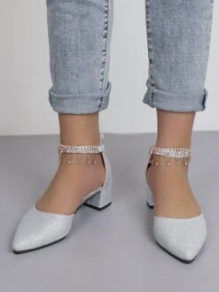 Elegant Rhinestone Decor Ankle Strap Glitter Block Heel Hollow Shoes 21 Elegant Rhinestone Decor Ankle Strap Glitter Block Heel Hollow Shoes -Zolucky Sales Store a404c5bf6ab8e61882d47322fd8f9d98