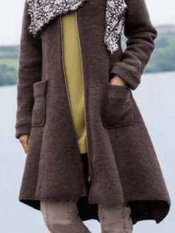 Pocket Stitching Woolen Casual Loose Coat -Zolucky Sales Store a48321990afa76cf5b05e9c110003e26