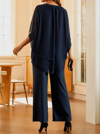 Plain Elegant Crew Neck Loose Urban Two-Piece Set 5 Plain Elegant Crew Neck Loose Urban Two-Piece Set - Image 5