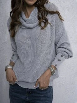 Zolucky Casual Cotton-Blend Vintage Turtleneck Long Sleeve Sweater -Zolucky Sales Store a4ef70f01144256f4d4b82a78fdb0ebf15964721596803581