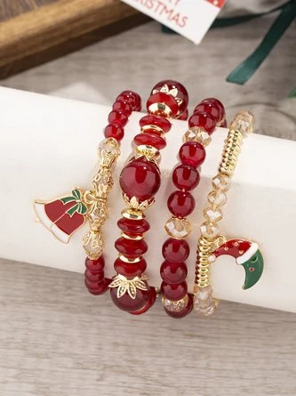 Christmas Cartoon Pendant Bracelet Set Multi-layered Beaded Bracelet 14 Christmas Cartoon Pendant Bracelet Set Multi-layered Beaded Bracelet - Image 14