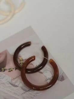 Women Minimalist Resin Cuff Hoop Earrings -Zolucky Sales Store a6d956dc92768806caf956c8e1152dbc