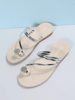 Rhinestone Thin Strip Woven Two-Wear Sandals -Zolucky Sales Store a7dc74d65aea448788f3de527464e4bb 1686567574492