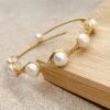 Elegant Freshwater Pearl 14k Gold Filled Wire Wound Adjustable Bracelet