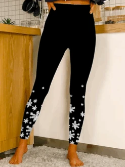 Plus Size Christmas Casual Leggings