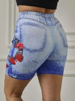 Plus Size Tight Butterfly Casual Leggings -Zolucky Sales Store a8e0d7f39af826d97e47109f3db1e405