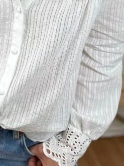 Cotton Stand Collar Boho Buttoned Blouse -Zolucky Sales Store a9d359bcd31d588f8b3909ee50a35acc