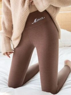 Fleece Tight Plain Casual Leggings -Zolucky Sales Store ab59db28e5d3282eafe639fb3fc577cb