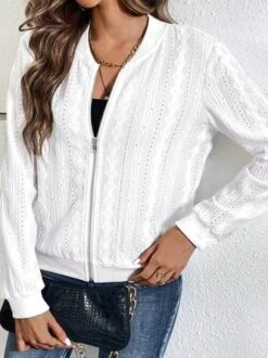 Plus Size Casual Stand Collar Loose Plain Jacket 5 Plus Size Casual Stand Collar Loose Plain Jacket -Zolucky Sales Store abbe08023405d2a666a35e3b290fe4fd