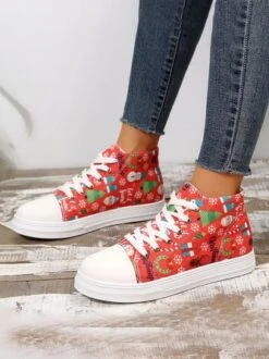 Christmas Tree Cartoon Printed Casual High-top Canvas Shoes -Zolucky Sales Store abe9bfd35d874e1a80ebd0f5a241a030 1696645902509