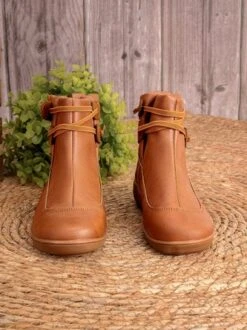 Zolucky Vintage Women Casual Braided Strap Breathable Lether PU Flat Heel Classic Boots -Zolucky Sales Store ac4aa604e4caca89d3abb44613becb5b