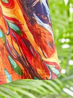 Casual Short Sleeve V Neck Printed Dress -Zolucky Sales Store ac8228c13fa2c0757c274fc2257d031d