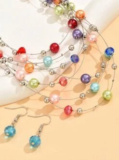 Crystal Earrings Imitation Pearl Turquoise Layer Sets -Zolucky Sales Store adadfc3a7fb342d9be6b46195dc8d981