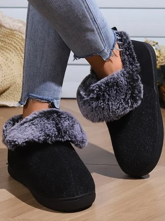 Ethnic Casual Autumn Faux Fur Fluffy Slippers 2 Ethnic Casual Autumn Faux Fur Fluffy Slippers - Image 2