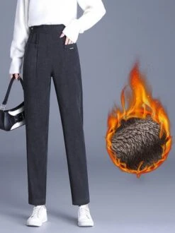 Casual Fleece Plain Pants -Zolucky Sales Store af75e9ab72e27f57a4830006489af47c