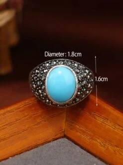Vintage Imitation Turquoise Ring -Zolucky Sales Store b007a608067a4356a24436912b29c34a 1692174746749