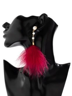 Elegant Imitation Feather Pearl Dangle Earrings -Zolucky Sales Store b12026349062be057c15bde20b7df334