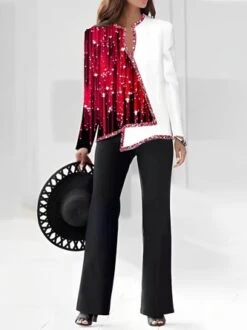 Notched Random Print Loose Casual Two-Piece Set -Zolucky Sales Store b227dd812d5fbde0c6cae9c19f92a760