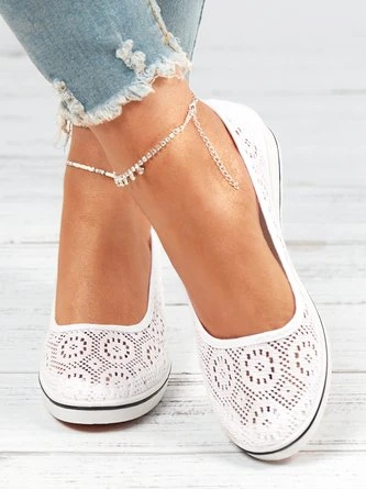 Comfortable Non-slip Hollow Lace Breathable Wedge Shoes 2 Comfortable Non-slip Hollow Lace Breathable Wedge Shoes - Image 2