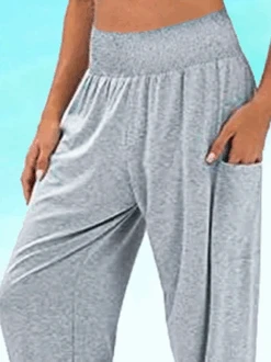 Plus Size Casual Loose Cotton-Blend Plain Pants -Zolucky Sales Store b2dbfed4bab3fe06080391c7670b4fba