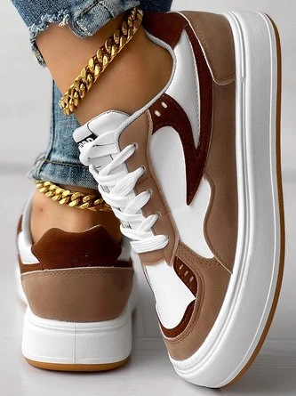 Pu All Season Casual Contrast Stitching Skate Shoes 2 Pu All Season Casual Contrast Stitching Skate Shoes - Image 2