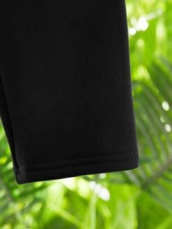 Plus Velvet Embroidery Letter Winter Basics Skinny Solid Mid Waist Leggings With Elastic Band -Zolucky Sales Store b3ea6f3e6e68538676f66142afb7bcb5