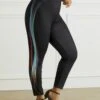 Plus Size Abstract Casual Jersey Leggings