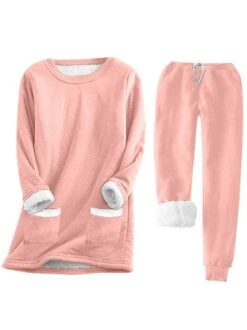 Heavyweight Fleece Crew Neck Long Sleeve Top With Pants Casual Plain Warmth Two-Piece Set 16 Heavyweight Fleece Crew Neck Long Sleeve Top With Pants Casual Plain Warmth Two-Piece Set -Zolucky Sales Store b59c905e1377c397da233a0dc8952fb8